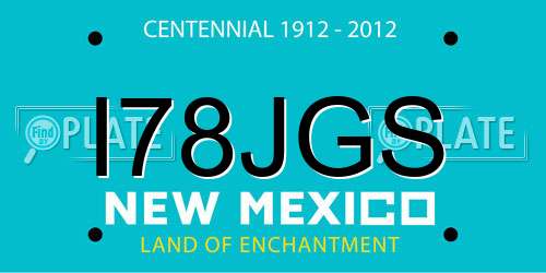 I78JGS New Mexico License Plate