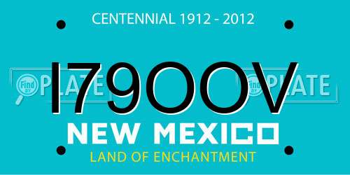 I79OOV New Mexico License Plate