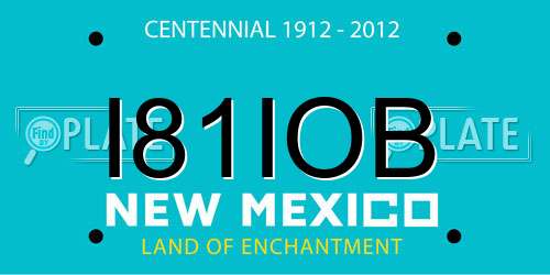 I81IOB New Mexico License Plate