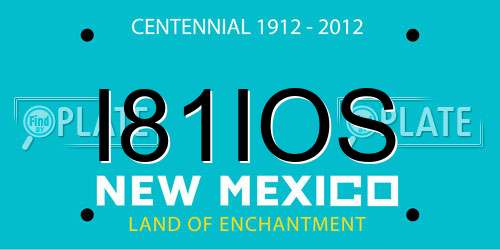 I81IOS New Mexico License Plate