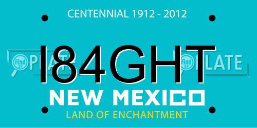 I84GHT New Mexico License Plate