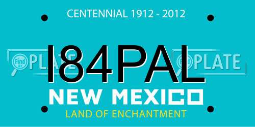 I84PAL New Mexico License Plate