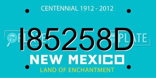 I85258D New Mexico License Plate