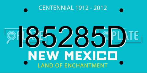I85285D New Mexico License Plate