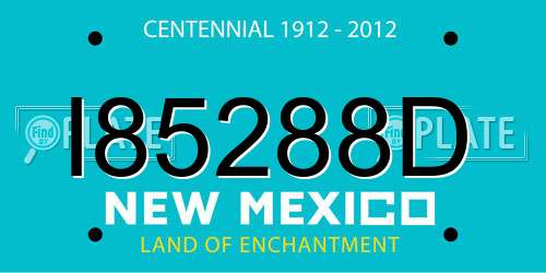 I85288D New Mexico License Plate
