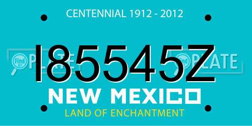 I85545Z New Mexico License Plate