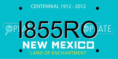 I855RO New Mexico License Plate