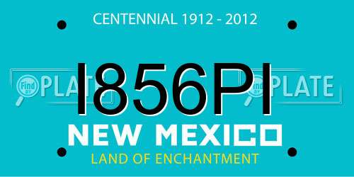 I856PI New Mexico License Plate