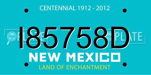 I85758D New Mexico License Plate