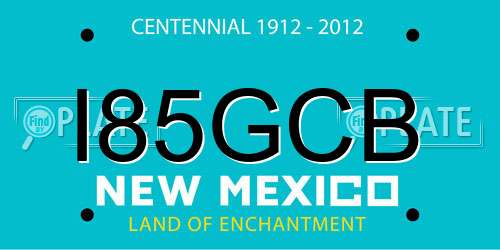 I85GCB New Mexico License Plate