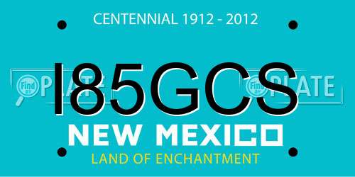 I85GCS New Mexico License Plate