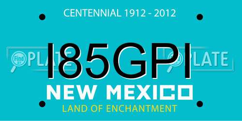 I85GPI New Mexico License Plate