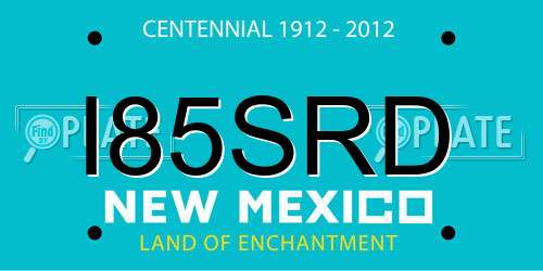 I85SRD New Mexico License Plate