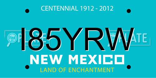I85YRW New Mexico License Plate