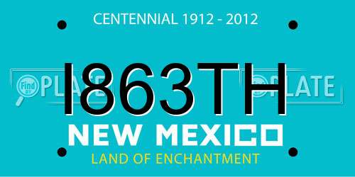 I863TH New Mexico License Plate