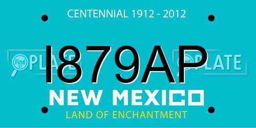 I879AP New Mexico License Plate