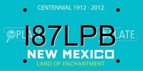 I87LPB New Mexico License Plate