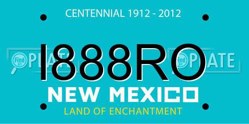 I888RO New Mexico License Plate