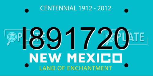 I891720 New Mexico License Plate
