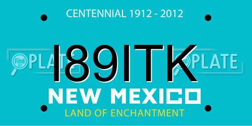 I89ITK New Mexico License Plate