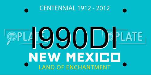 I990DI New Mexico License Plate
