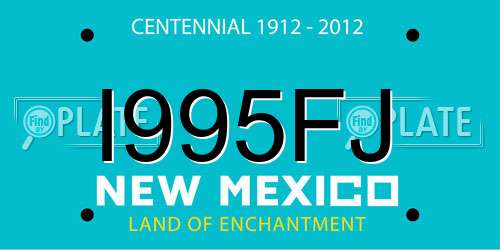 I995FJ New Mexico License Plate