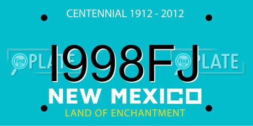 I998FJ New Mexico License Plate