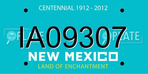 IA09307 New Mexico License Plate