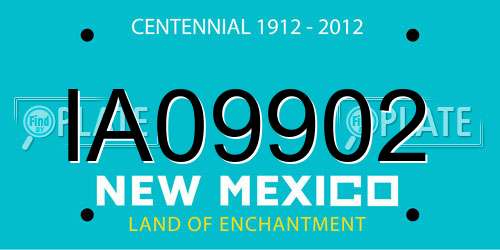 IA09902 New Mexico License Plate