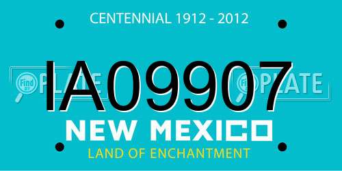 IA09907 New Mexico License Plate