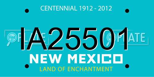 IA25501 New Mexico License Plate