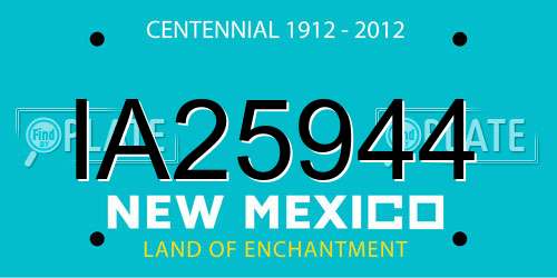IA25944 New Mexico License Plate