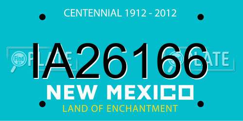 IA26166 New Mexico License Plate