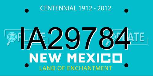 IA29784 New Mexico License Plate