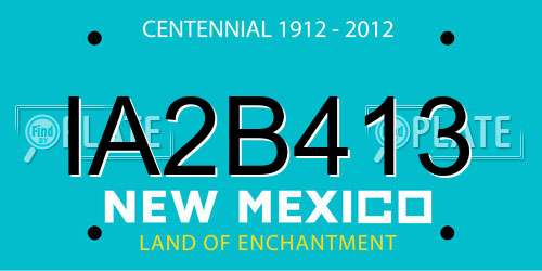 IA2B413 New Mexico License Plate