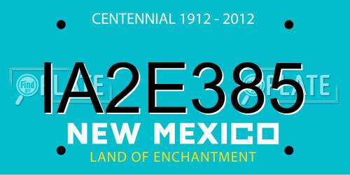 IA2E385 New Mexico License Plate