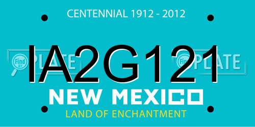 IA2G121 New Mexico License Plate