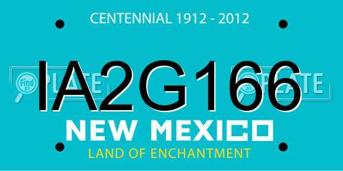 IA2G166 New Mexico License Plate
