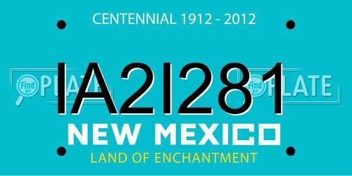 IA2I281 New Mexico License Plate
