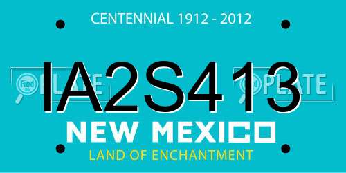 IA2S413 New Mexico License Plate