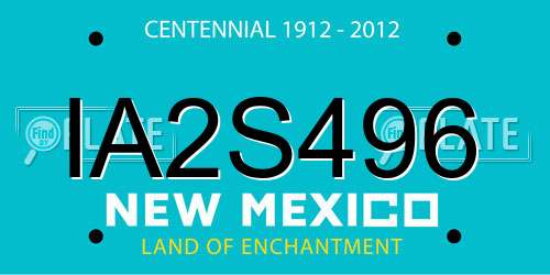 IA2S496 New Mexico License Plate