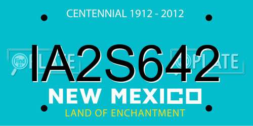 IA2S642 New Mexico License Plate