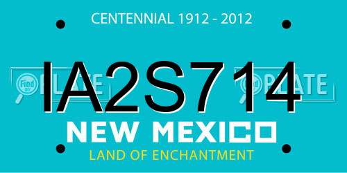 IA2S714 New Mexico License Plate