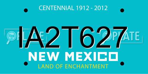 IA2T627 New Mexico License Plate