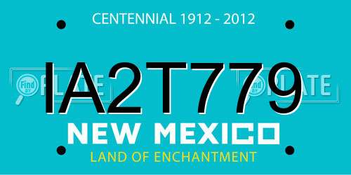 IA2T779 New Mexico License Plate