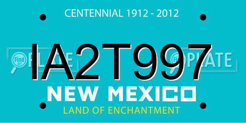 IA2T997 New Mexico License Plate