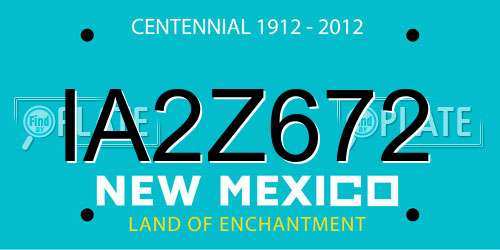 IA2Z672 New Mexico License Plate