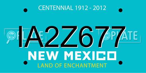 IA2Z677 New Mexico License Plate