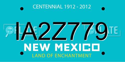 IA2Z779 New Mexico License Plate