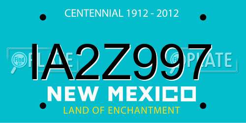 IA2Z997 New Mexico License Plate